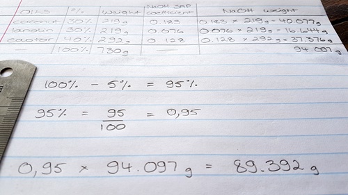 Lye Calculation Using A Saponification Chart Tutorial