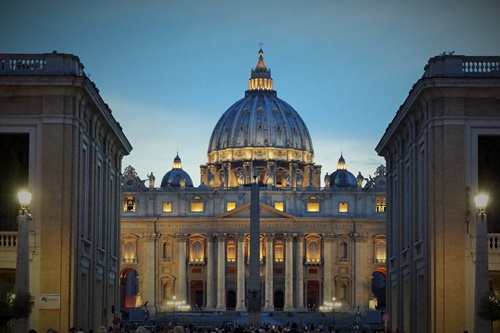 St. Peter's Basilica ny night